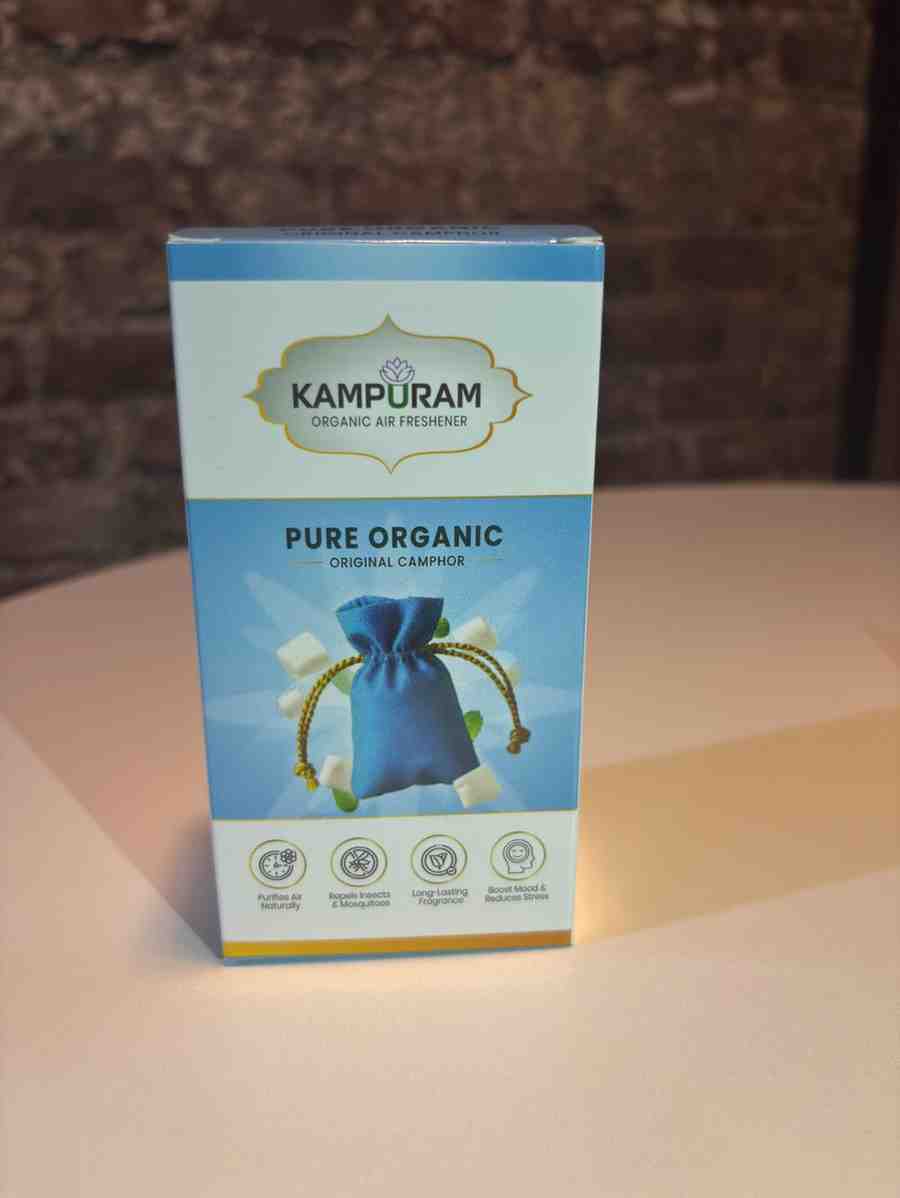 Kampuram Pure Organic Camphor Air Freshener – Herbal Pouch