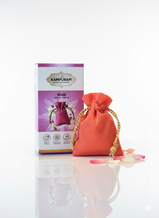 Kampuram Organic Air Freshener – Rose Aroma Herbal Pouch