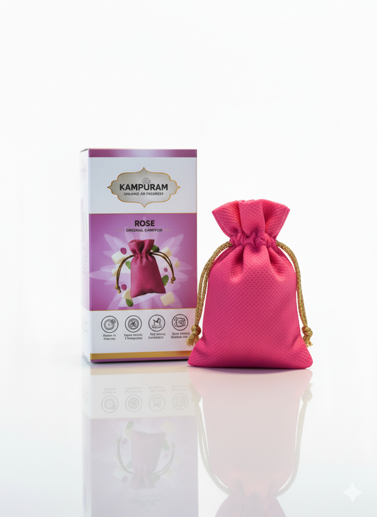 Kampuram Organic Air Freshener – Rose Aroma Herbal Pouch