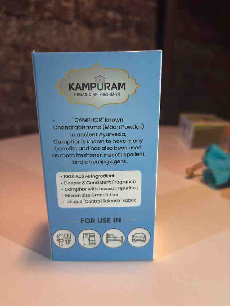 Kampuram Pure Organic Camphor Air Freshener – Herbal Pouch